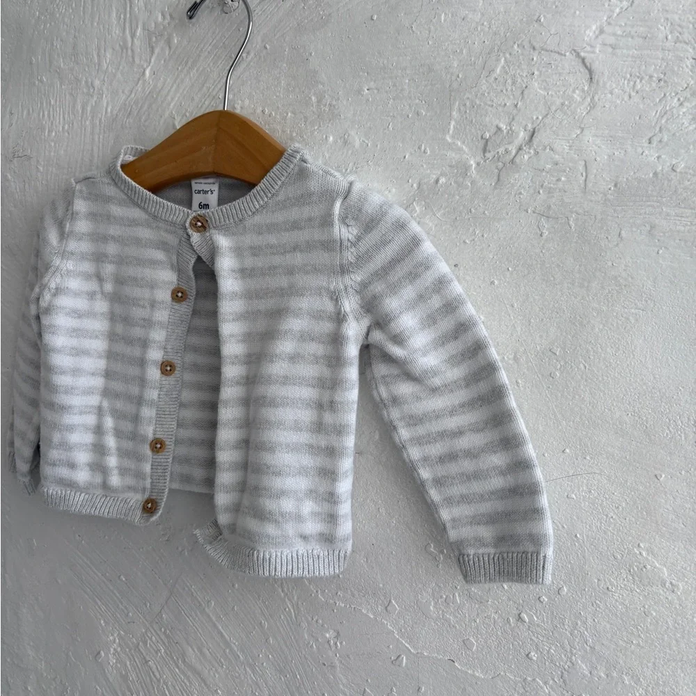 Carters 6month Trendy 100% cotton striped cardigan